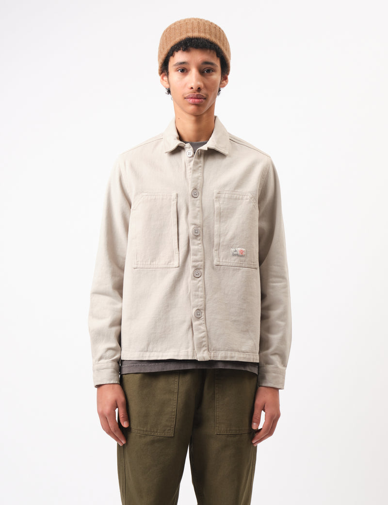 Bhode Map Pocket Overshirt Twill - Cornish Stone