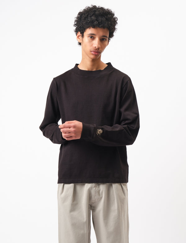 Bhode Turtle Neck Long Sleeve Jersey 300gsm - Black