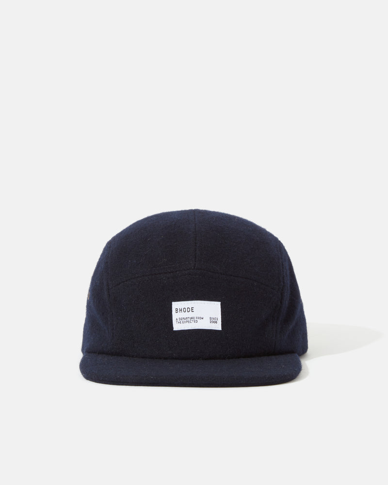 Bhode 5-Panel Cap (Wolle) - Marineblau