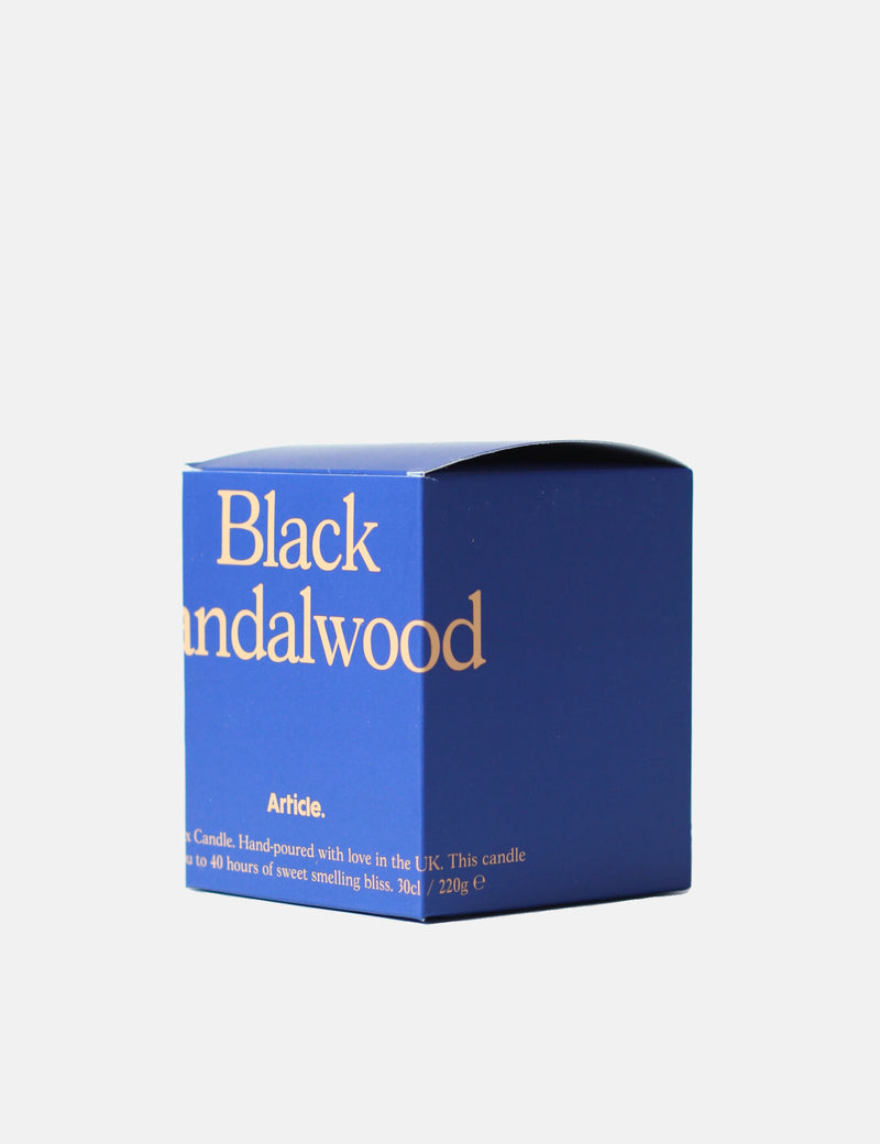 Article. Soy Candle UK Hand Poured - Black Sandalwood