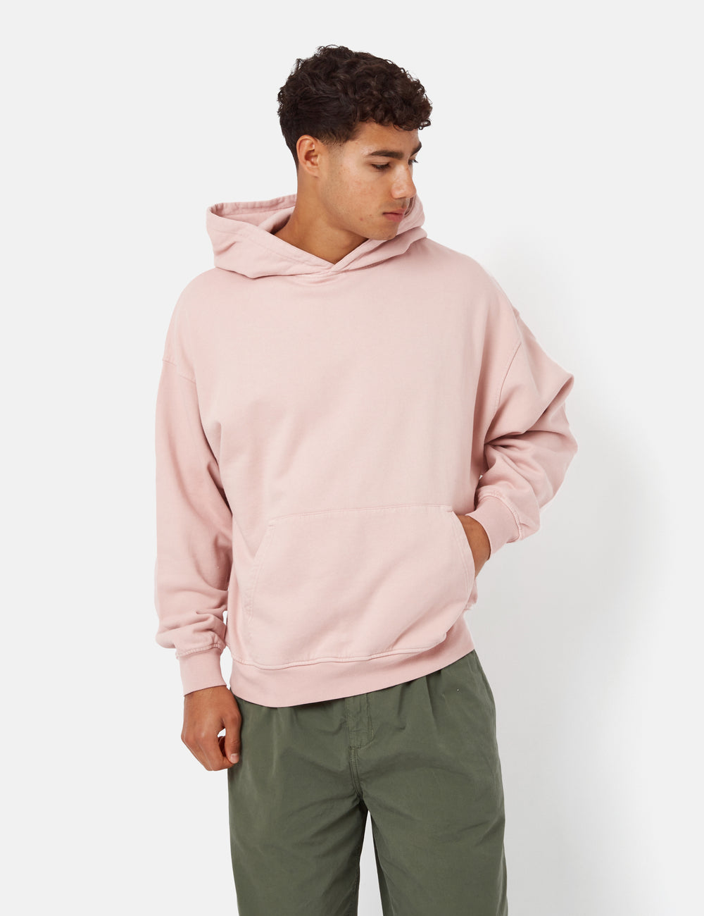 Colorful Standard Oversized Hooded Sweatshirt Organic Faded Pink I UE. URBAN EXCESS