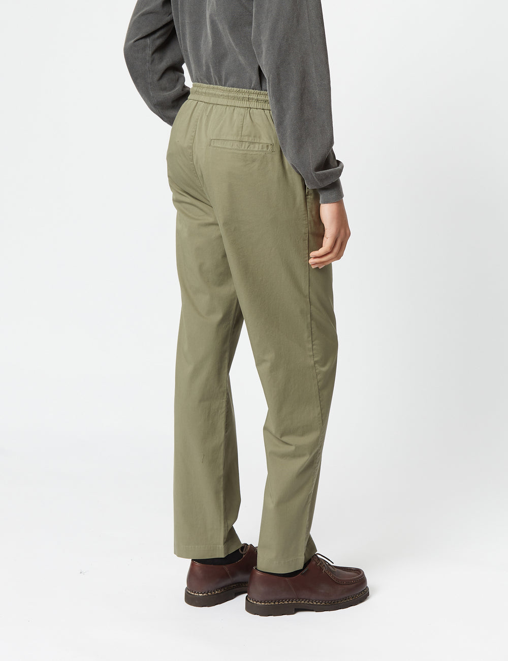 Twill Cotton Pants - Olive Green