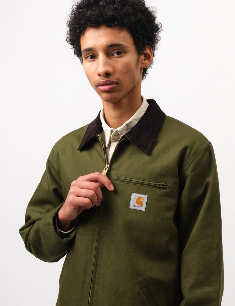 Carhartt WIP Detroit Jacket (Blanket Lined) - Tarragon Green