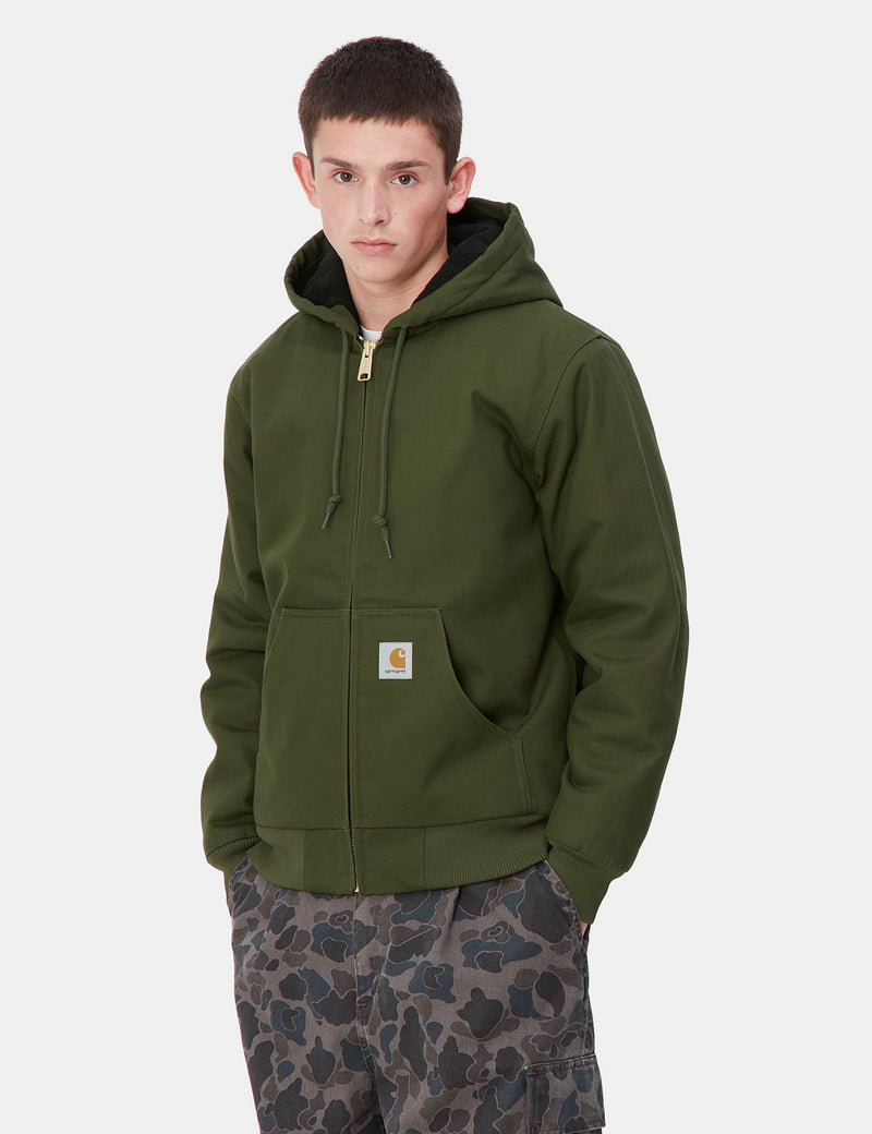 Carhartt WIP Active Jacket (Quilted Fleece Lined) - Tarragon Green