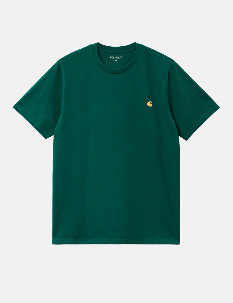 Carhartt-WIP Chase T-Shirt (Loose) - Chervil Green/Gold