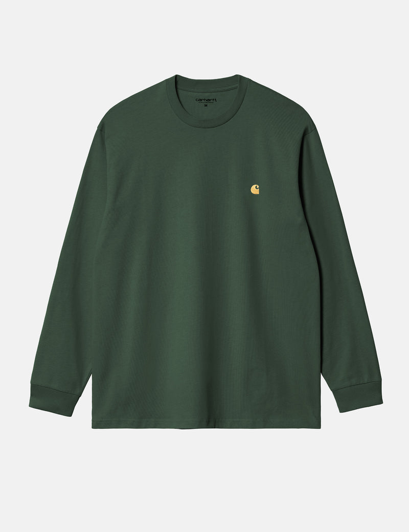 Carhartt WIP Chase Long Sleeve T-Shirt (Loose) - Sycamore Tree Green