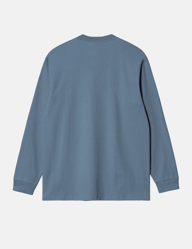 Carhartt WIP Chase Long Sleeve T-Shirt (Loose) - Positano Blue