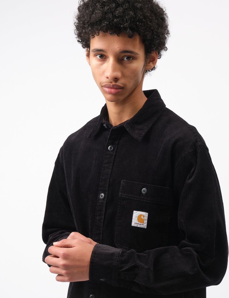 Carhartt-WIP Flint Cordhemd - Schwarz