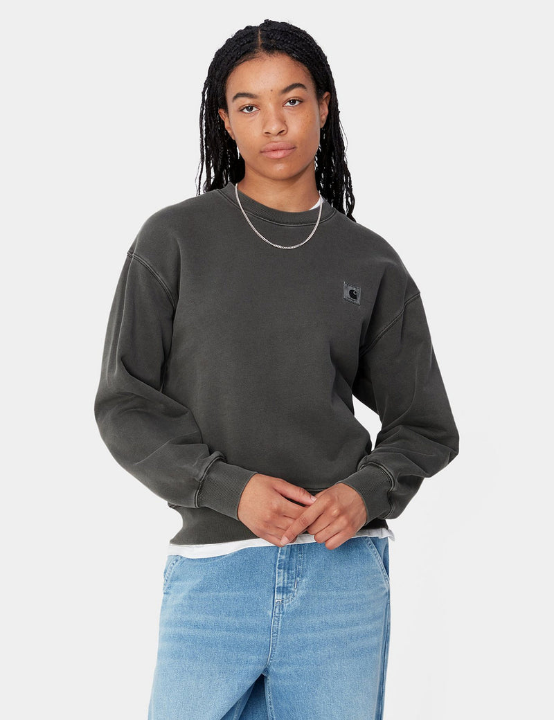 Carhartt WIP Women's Nelson Sweatshirt (Balloon) - Graphite Grey