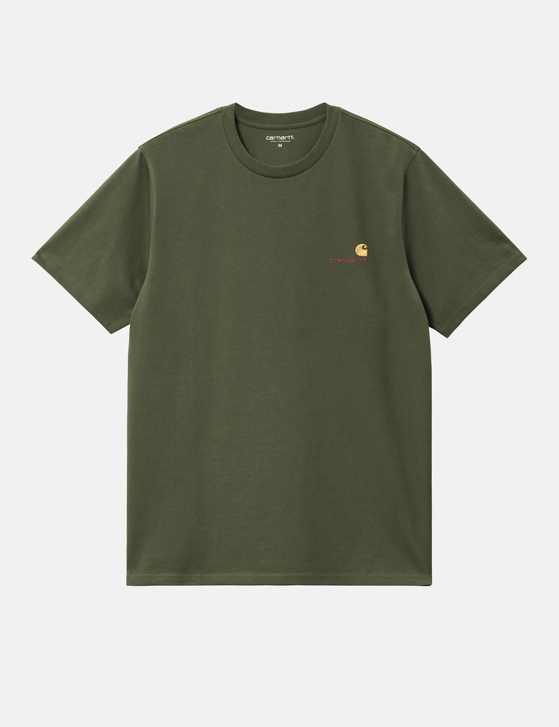 Carhartt WIP American Script T-Shirt (Loose) - Tarragon Green