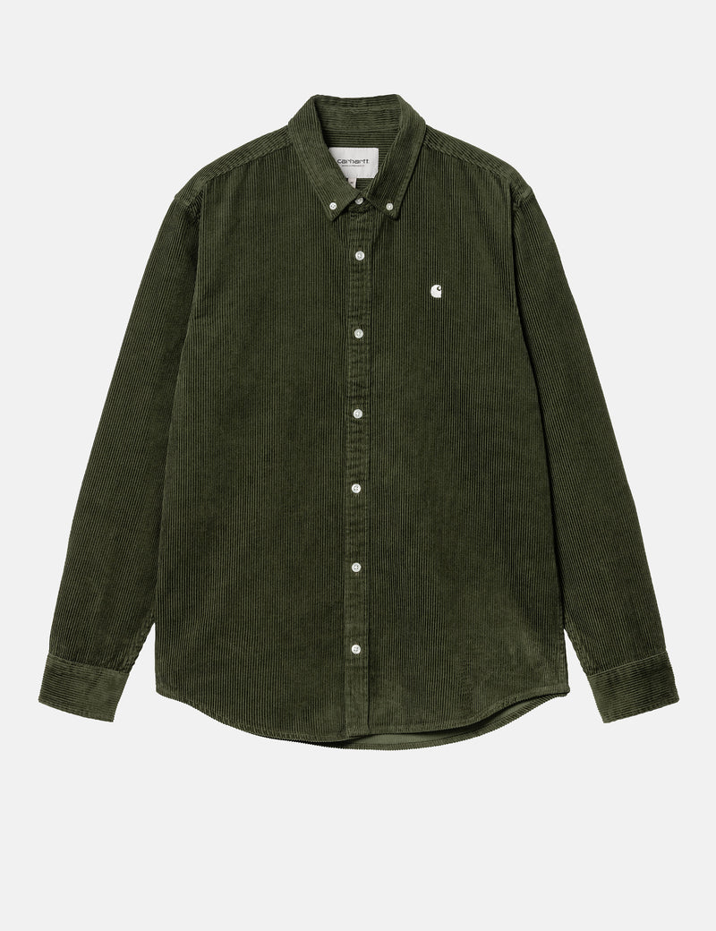 Carhartt WIP Madison Cord Shirt - Tarragon Green