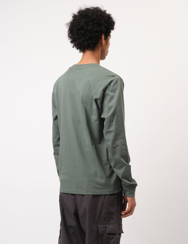 Carhartt WIP Pocket Long Sleeve T-Shirt (Regular) - Duck Green