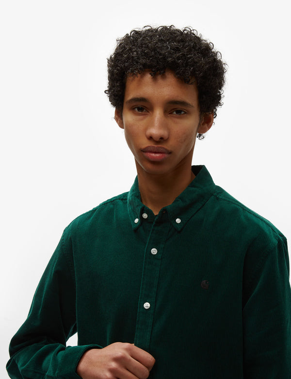 Carhartt-WIP Madison Fine Cord Shirt - Chervil Green