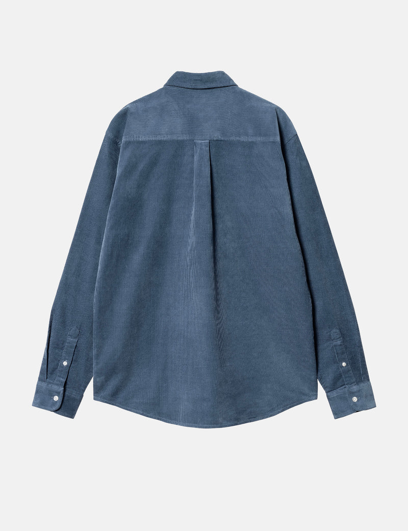 Carhartt-WIP Madison Fine Cord Shirt - Hudson Blue