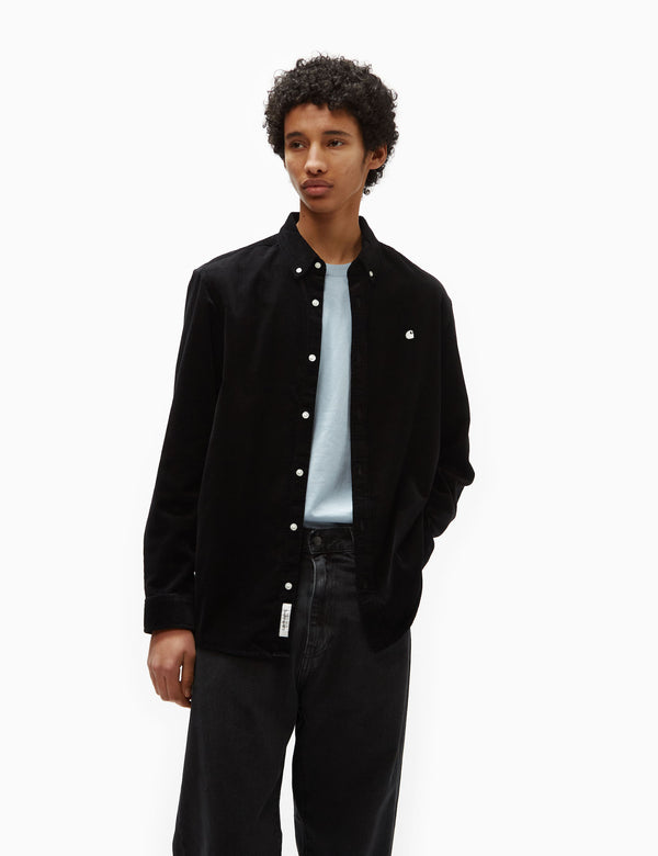 Carhartt-WIP Madison Fine Cord Shirt (Regular) - Black/Wax