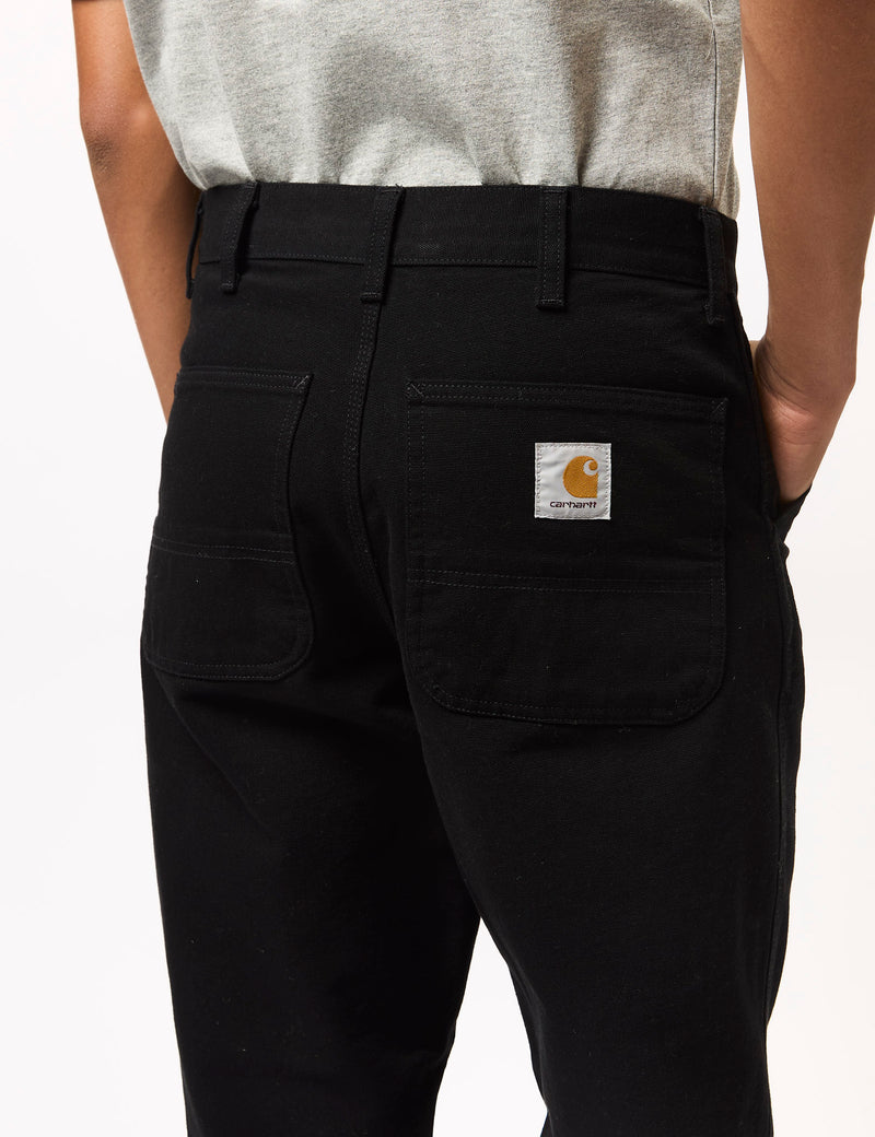 Carhartt WIP Simple Pant (Dearborn Canvas) - Black Rinsed