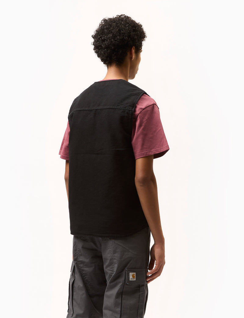 Carhartt-WIP Arbor Vest - Black Aged Canvas