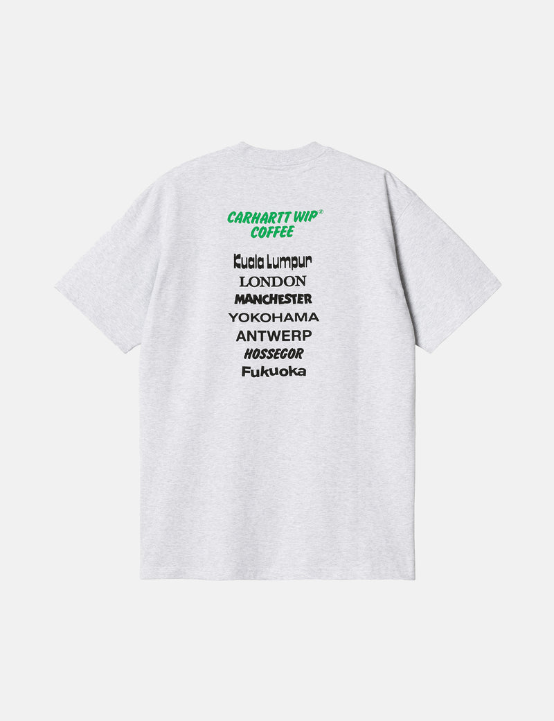 Carhartt-WIP Coffee T-Shirt (Organic) - Ash Heather Grey
