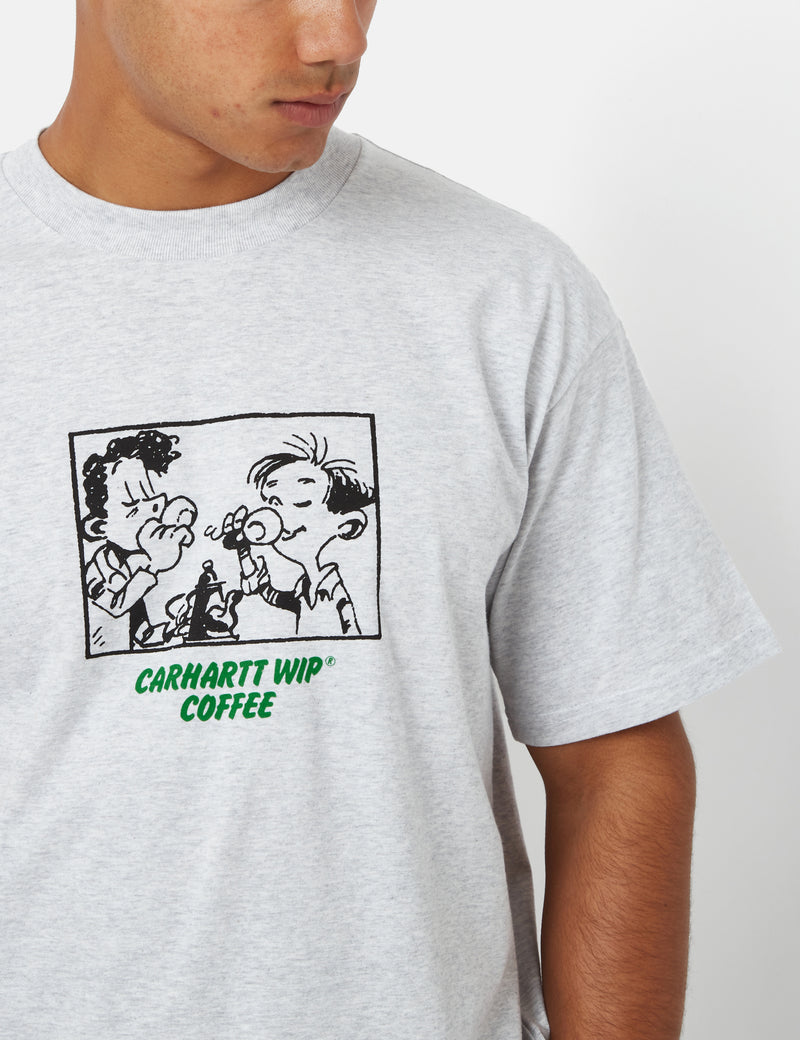Carhartt-WIP Coffee T-Shirt (Organic) - Ash Heather Grey