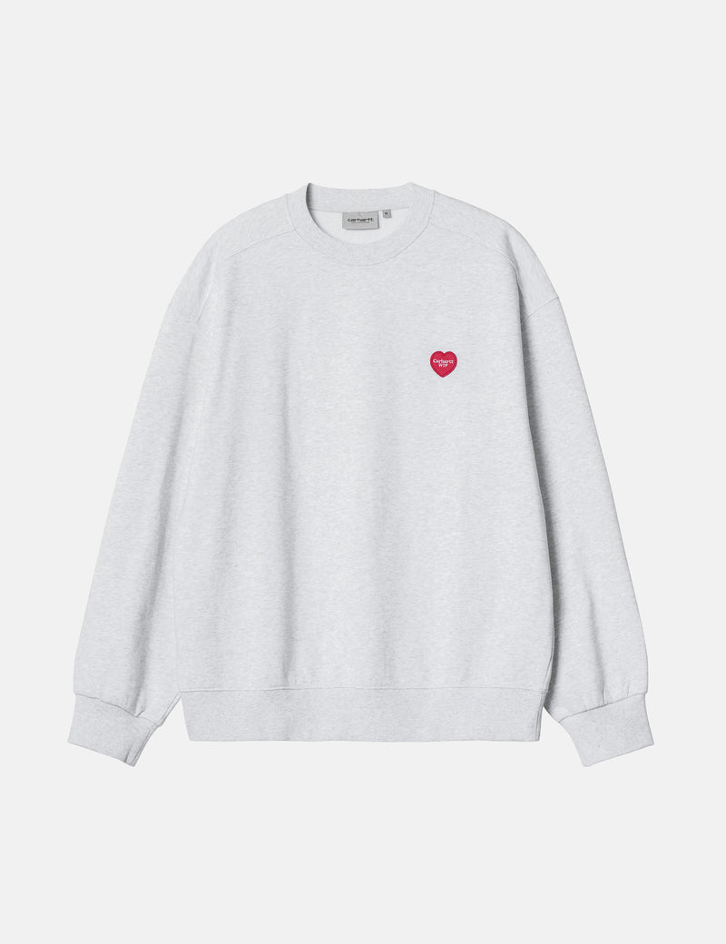 Carhartt-WIP Heart Patch Sweatshirt - Ash Heather Grey