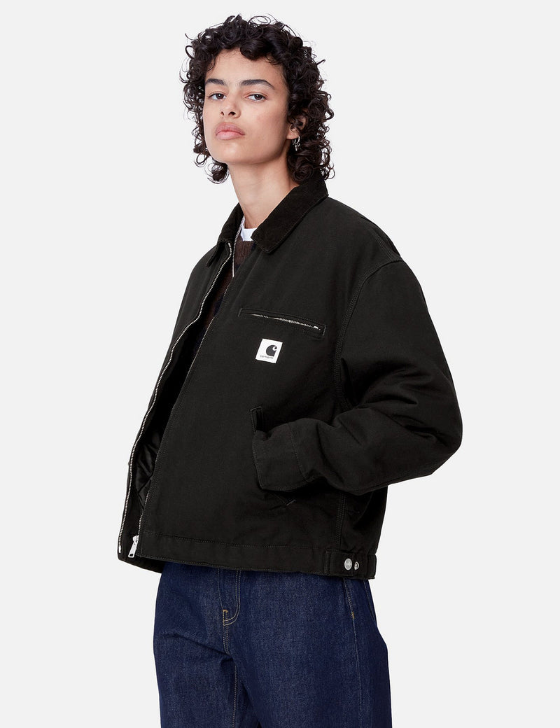 Carhartt WIP Women's OG Detroit Jacket (Winter) - Black Rinsed