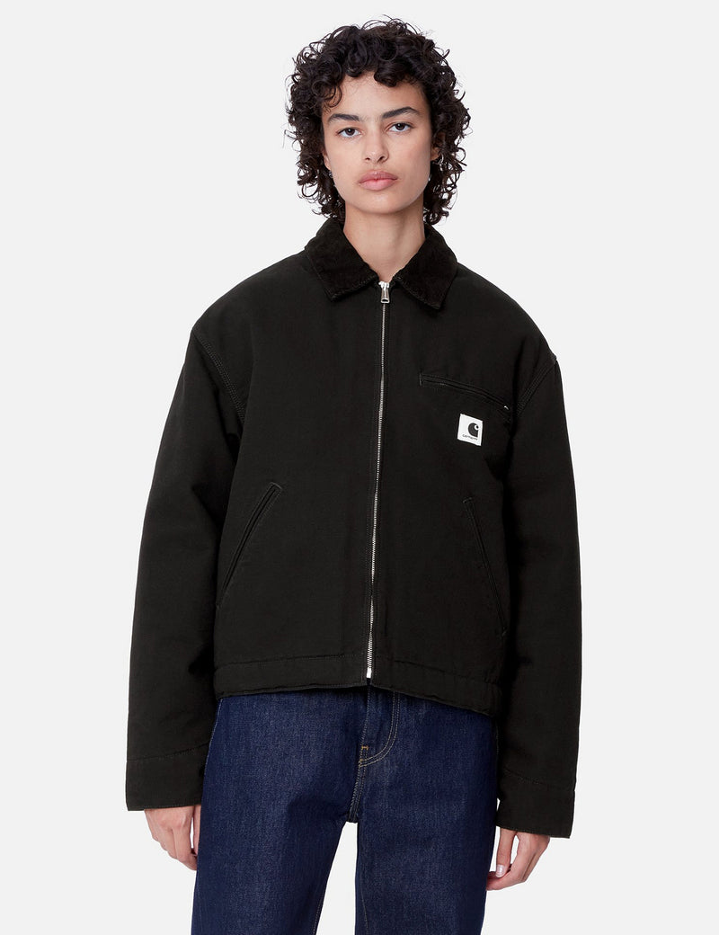 Carhartt WIP Women's OG Detroit Jacket (Winter) - Black Rinsed