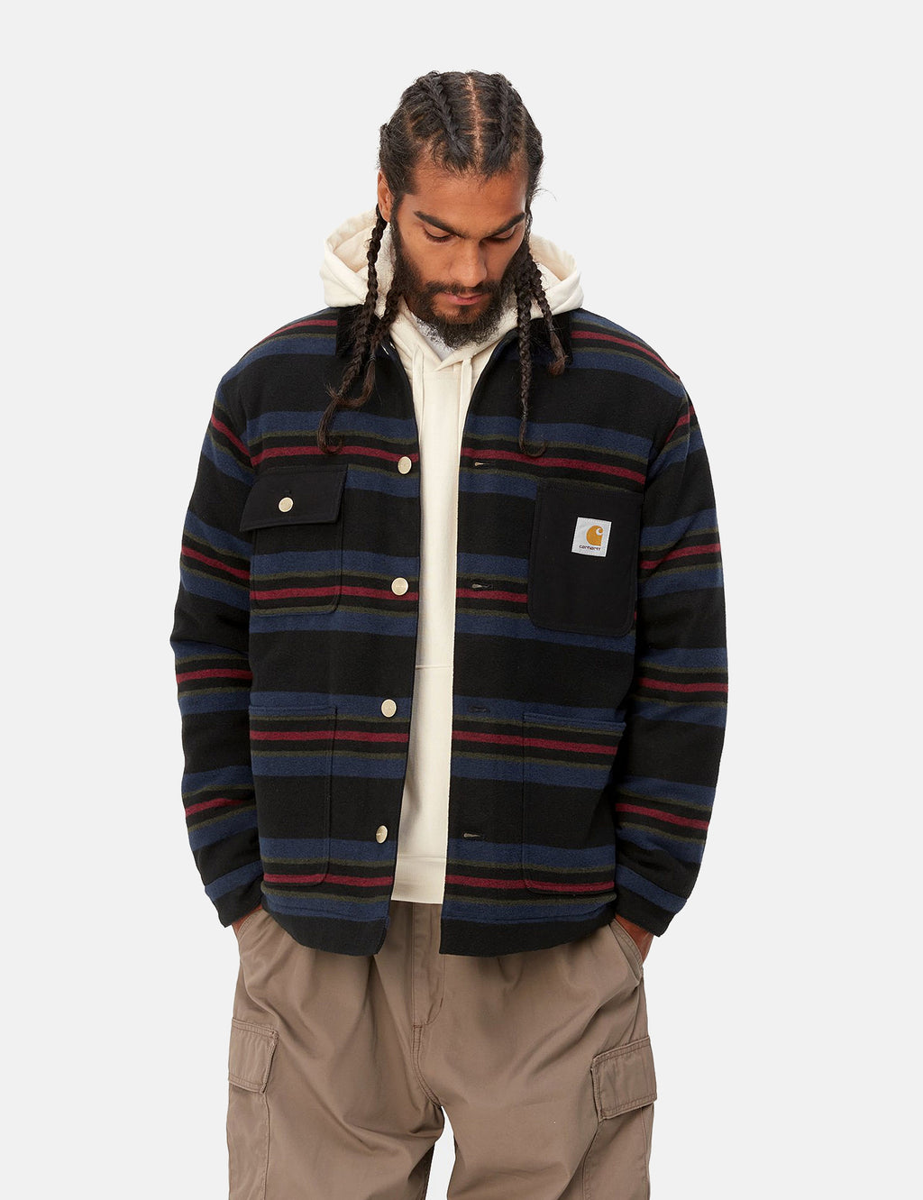 Carhartt-WIP Oregon Jacket (Starco Stripe) - Black | Urban Excess ...