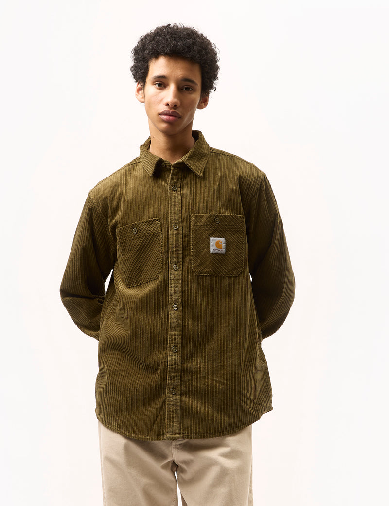 Carhartt-WIP Rhodes Cord Shirt (Loose) - Highland Green