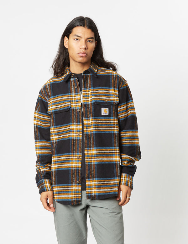 Carhartt-WIP Hawkins Long Sleeve Shirt - Black