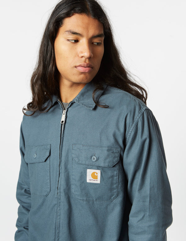 Carhartt-WIP Milford Zip Shirt Jacket (Loose) - Ore Blue