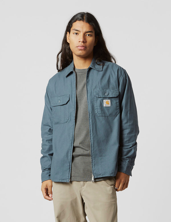 Carhartt-WIP Milford Zip Shirt Jacket (Loose) - Ore Blue