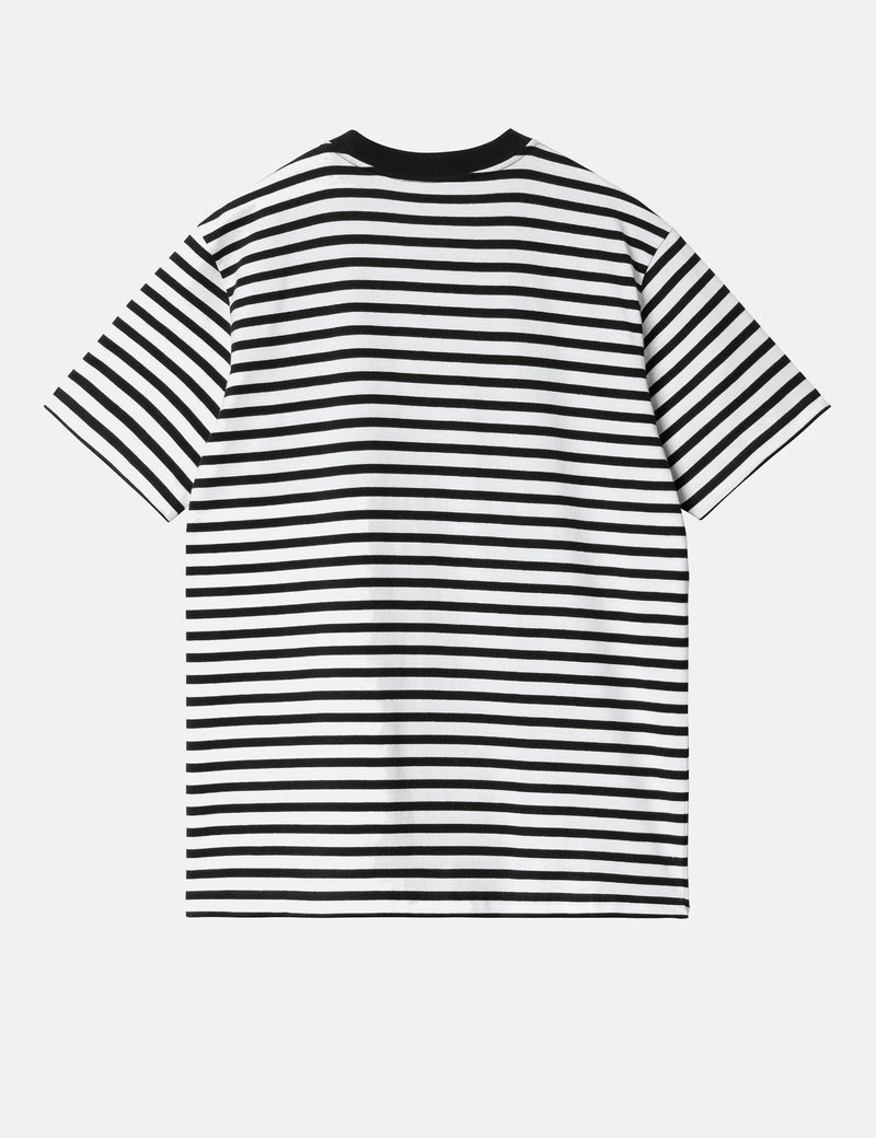 Carhartt-WIP Seidler Stripe Pocket T-Shirt Black/White | Urban Excess ...