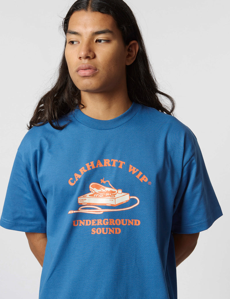 Carhartt-WIP Underground Sound T-Shirt (Organic) - Liberty Blue