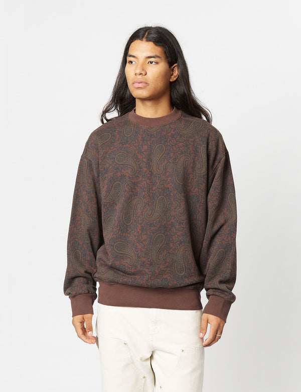 Carhartt-WIP Paisley Sweatshirt (Paisley Print) - Buckeye Brown