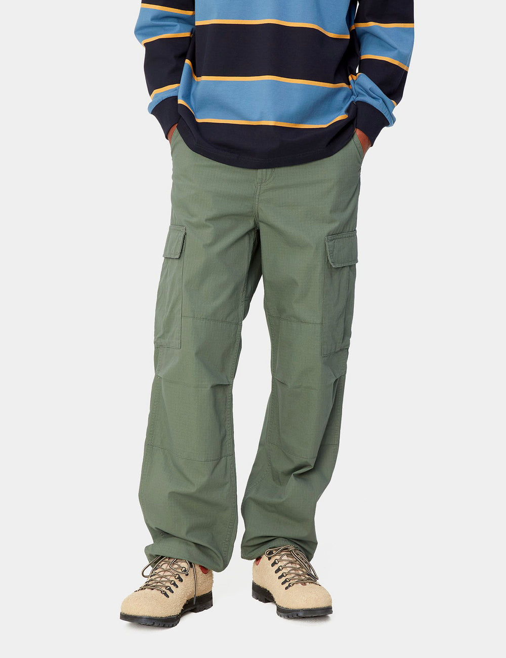 Shop Carhartt WIP Regular Cargo Pant Moraga Pants (dollar green