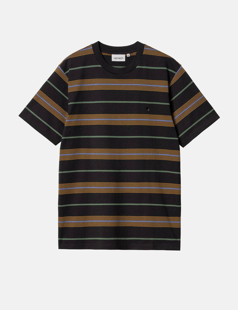 Carhartt-WIP Haynes Stripe T-Shirt - Black