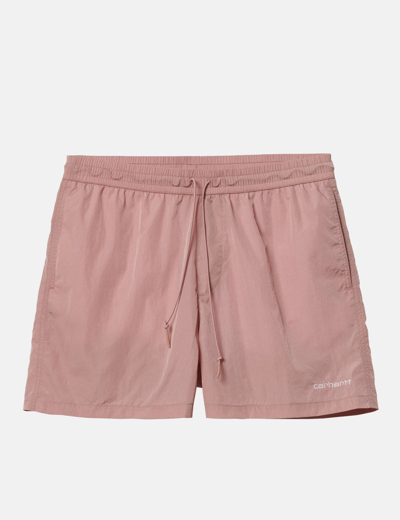 Carhartt-WIP Tobes Swim Trunks - Glassy Pink/White