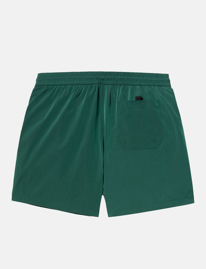 Carhartt-WIP Tobes Swim Trunks - Chervil Green/White