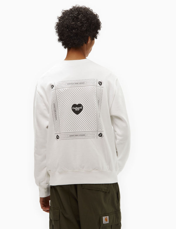 Carhartt-WIP Heart Bandana Sweatshirt (Loose) - White