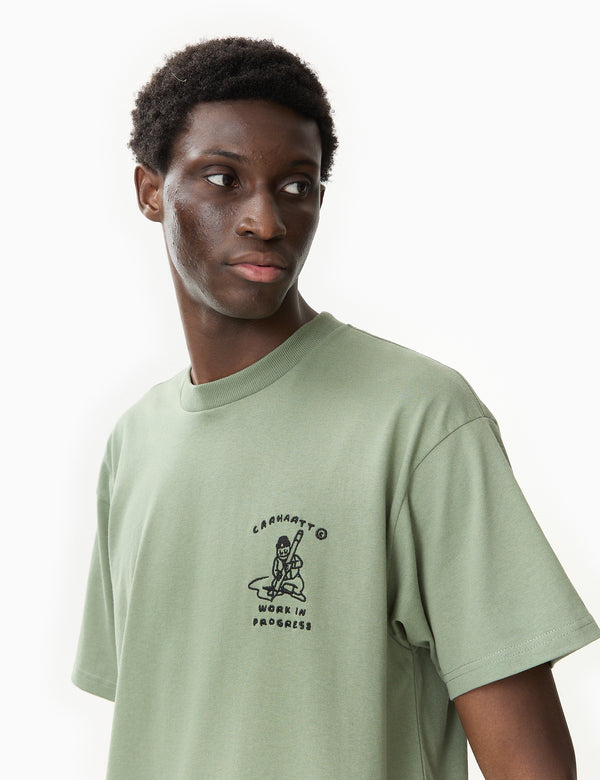 Carhartt-WIP Icons T-Shirt (Loose) - Park Green/Black