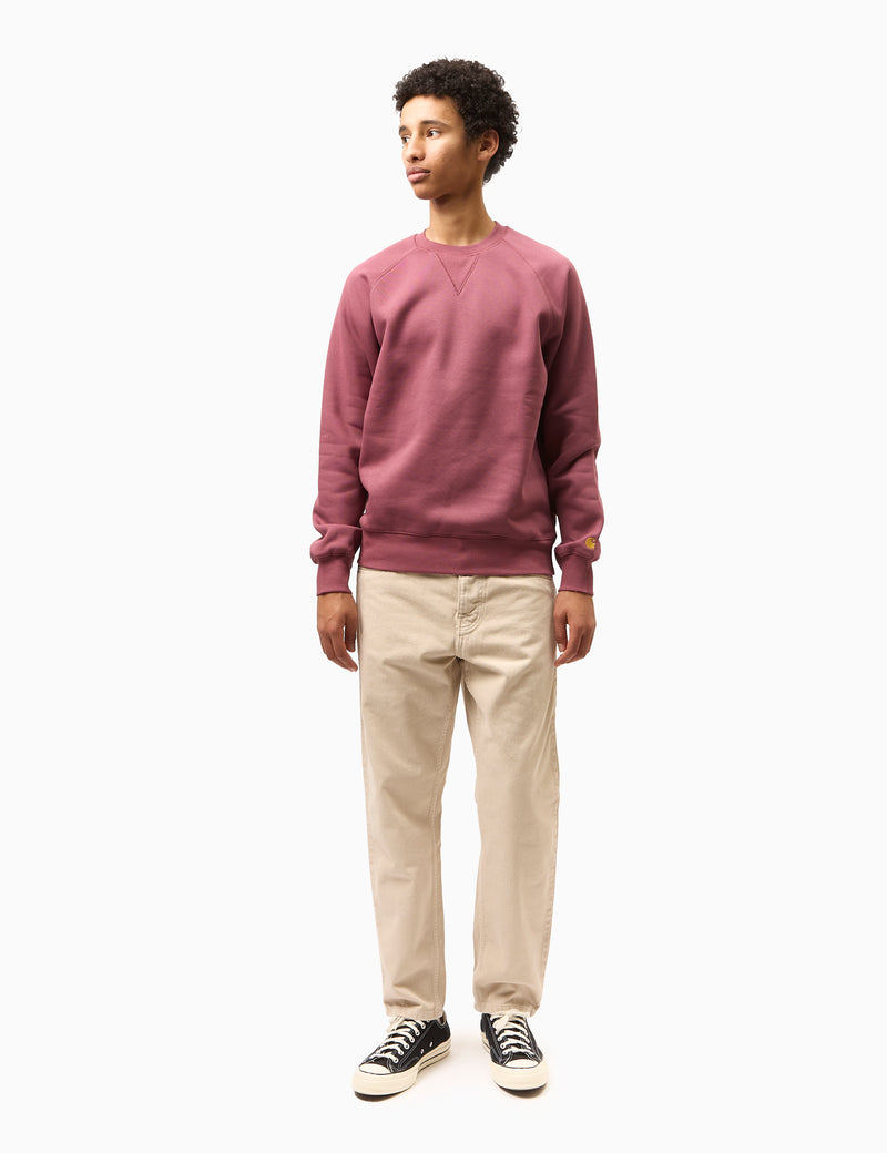 Carhart WIP Chase Sweatshirt - Dusty Fuchsia