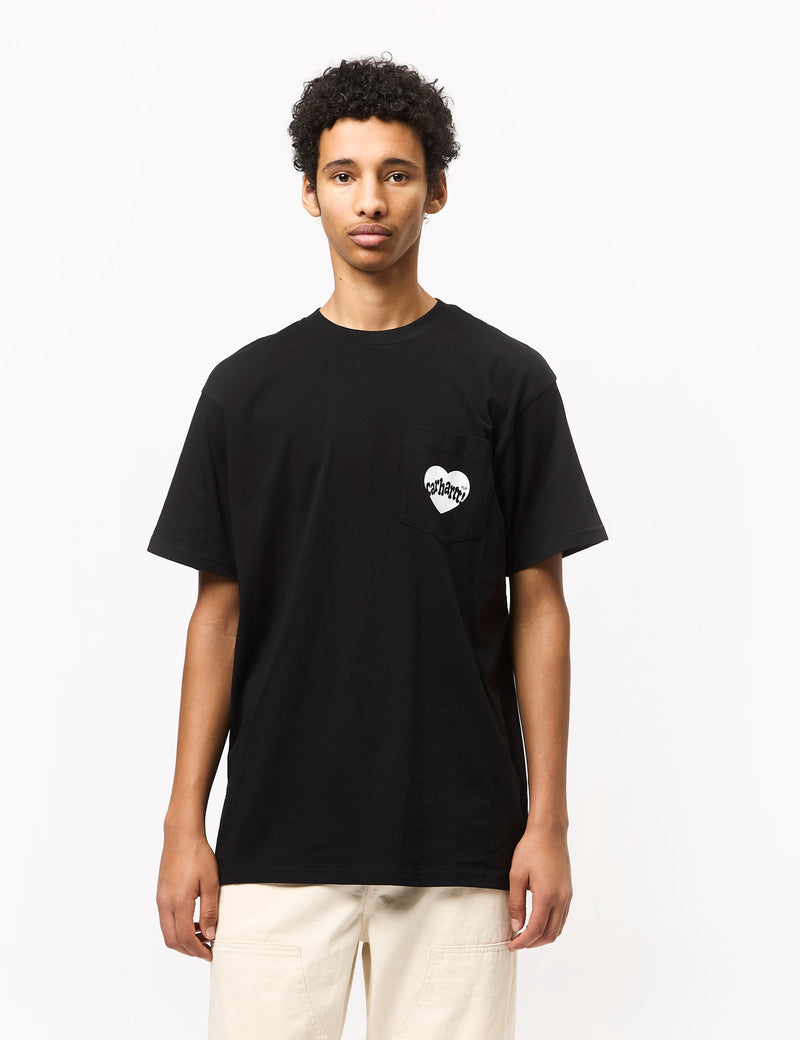 Carhartt WIP Amour Pocket T-Shirt - Black