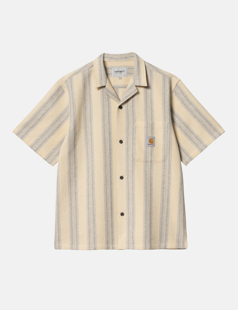 Carhart WIP Short Sleeve Dodson Stripe Shirt - Natural
