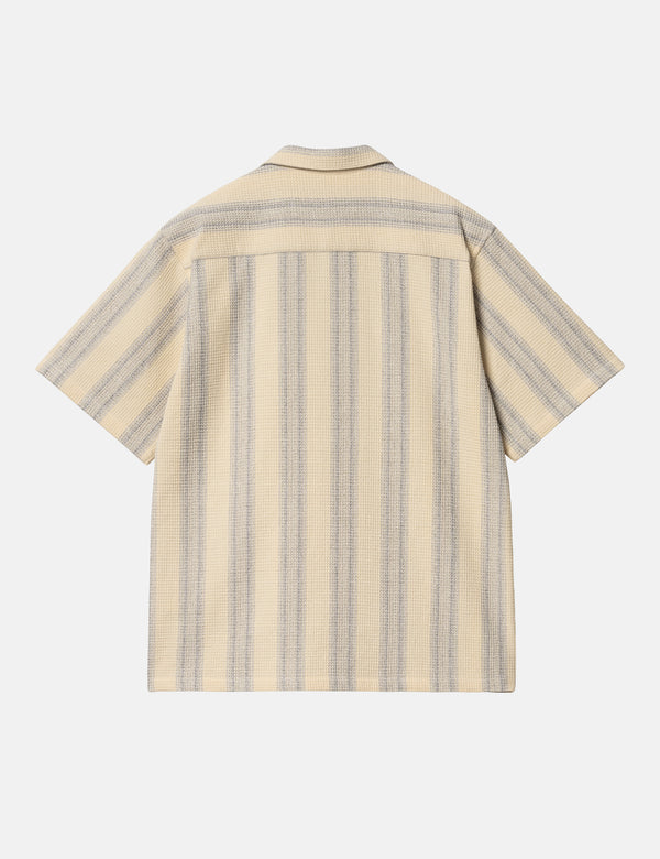 Carhartt WIP Short Sleeve Dodson Stripe Shirt - Natural