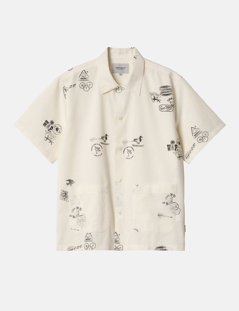 Carhartt WIP Stamp Print Shirt Sleeve Shirt - Wax