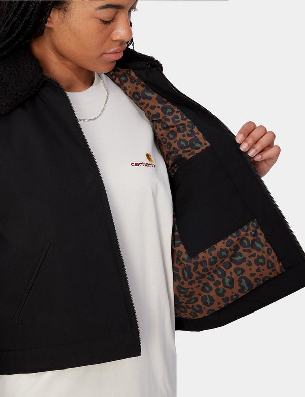 Carhartt WIP Women's Newkirk Jacket - Black/Camo Leopard