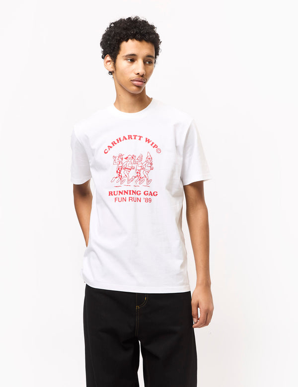 Carhartt WIP Fun Run T-Shirt (Regular) - White/Red