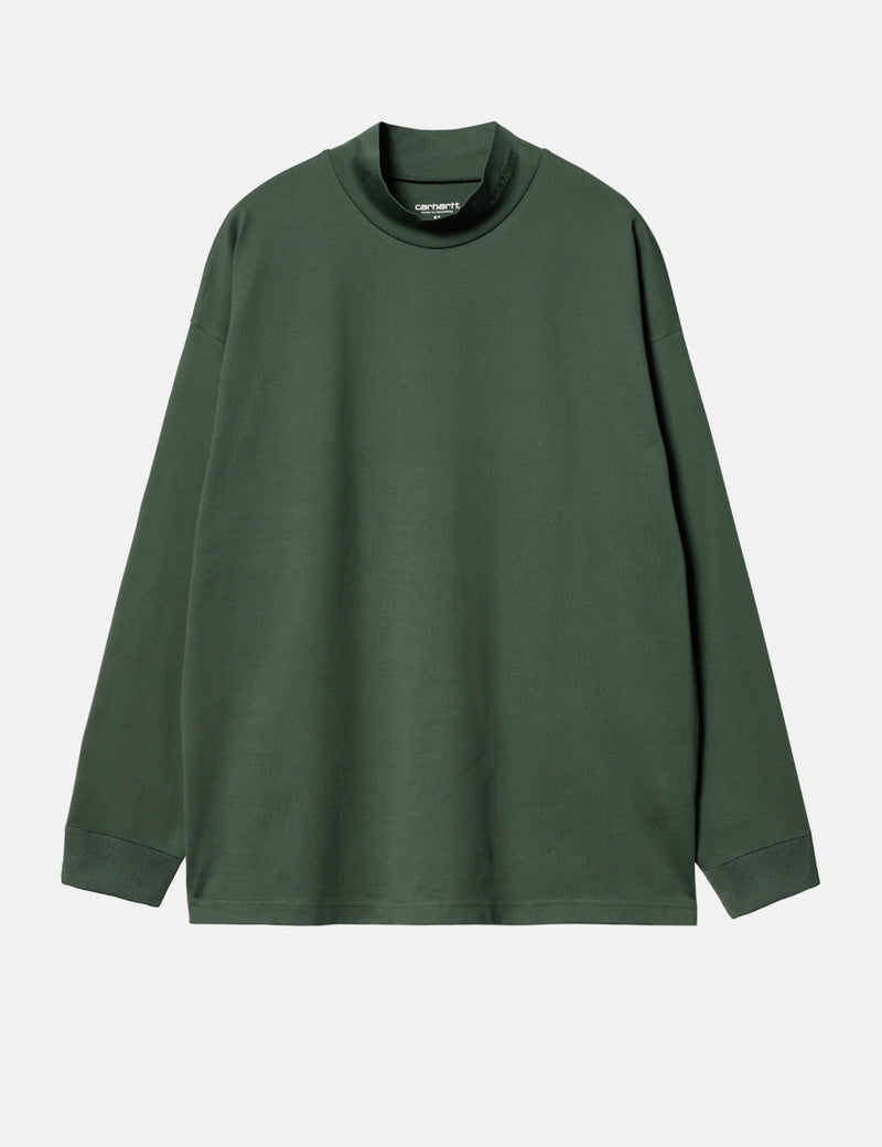 Carhartt WIP Script Mockneck T-Shirt (Loose) - Sycamore Tree Green