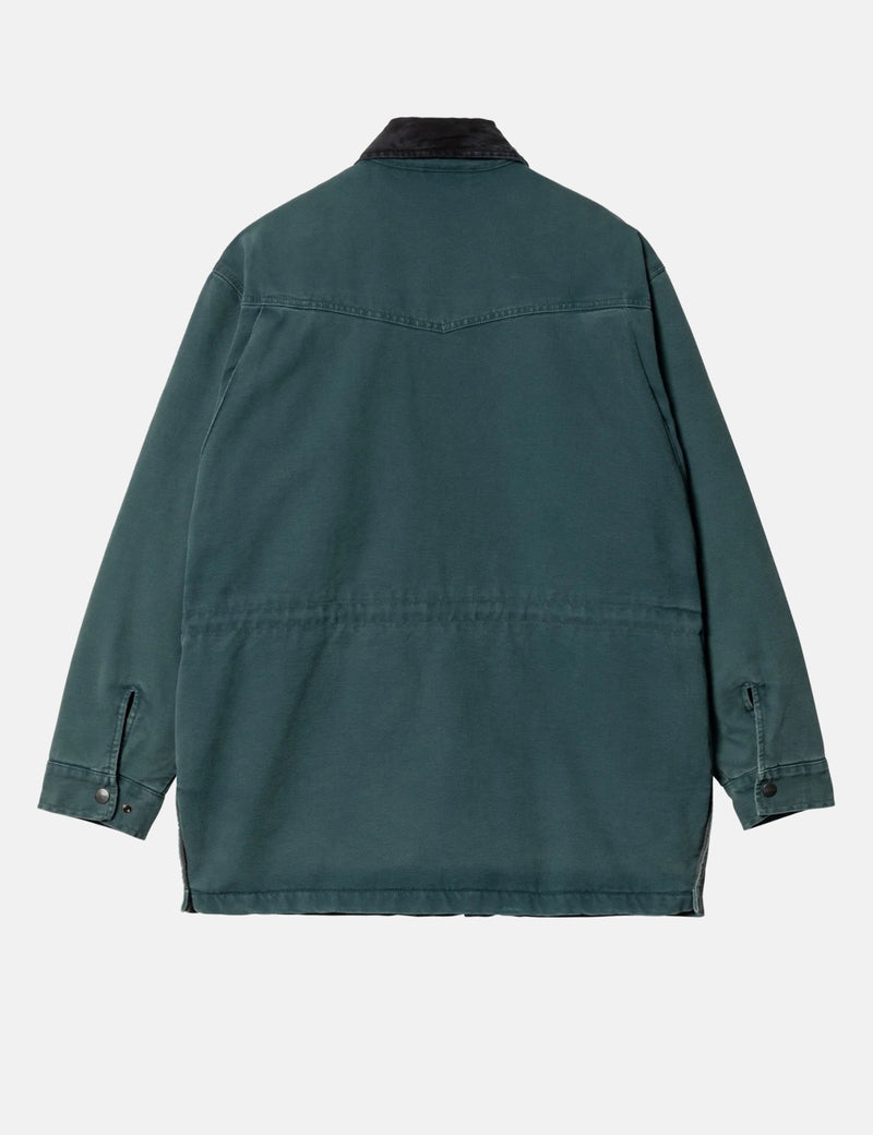 Carhartt WIP OG Santa Fe Coat (Stone Canvas) - Deep Lagoon