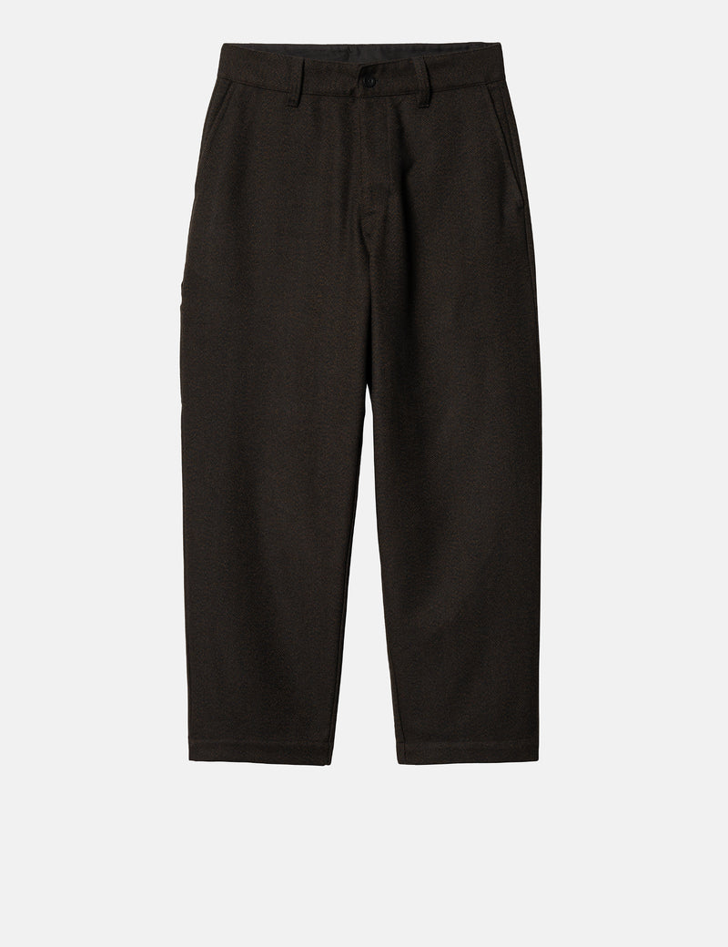 Carhartt WIP Truman Pant (Wool Herringbone) - Chocolate Brown